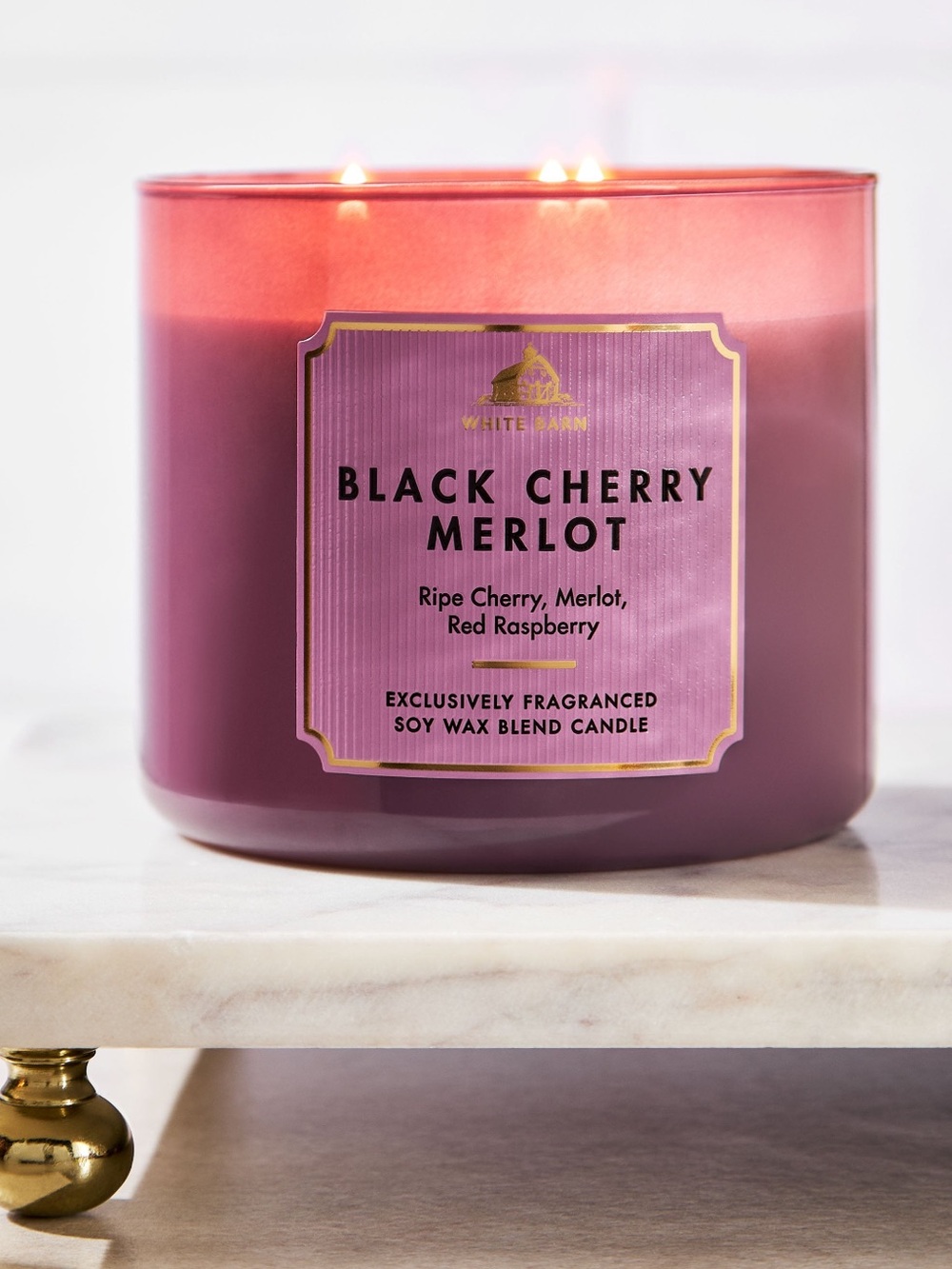 Bath & Body Works Black Cherry Merlot Candle - Three Wick